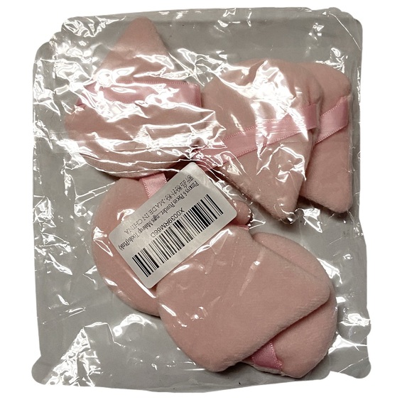 Makeup Powder Puff Sponge Fan Shaped 6 Pieces Pink - Picture 3 of 5